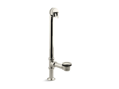 KOHLER K-7159-SN Artifacts 1-1/2" pop-up bath drain for above- and through-the-floor freestanding bath installations - Vibrant Polished Nickel