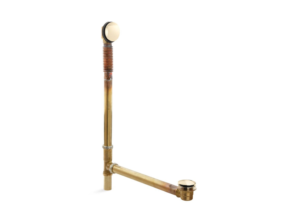KOHLER K-7265-AF Clearflo Brass Toe Tap Bath Drain - Vibrant French Gold