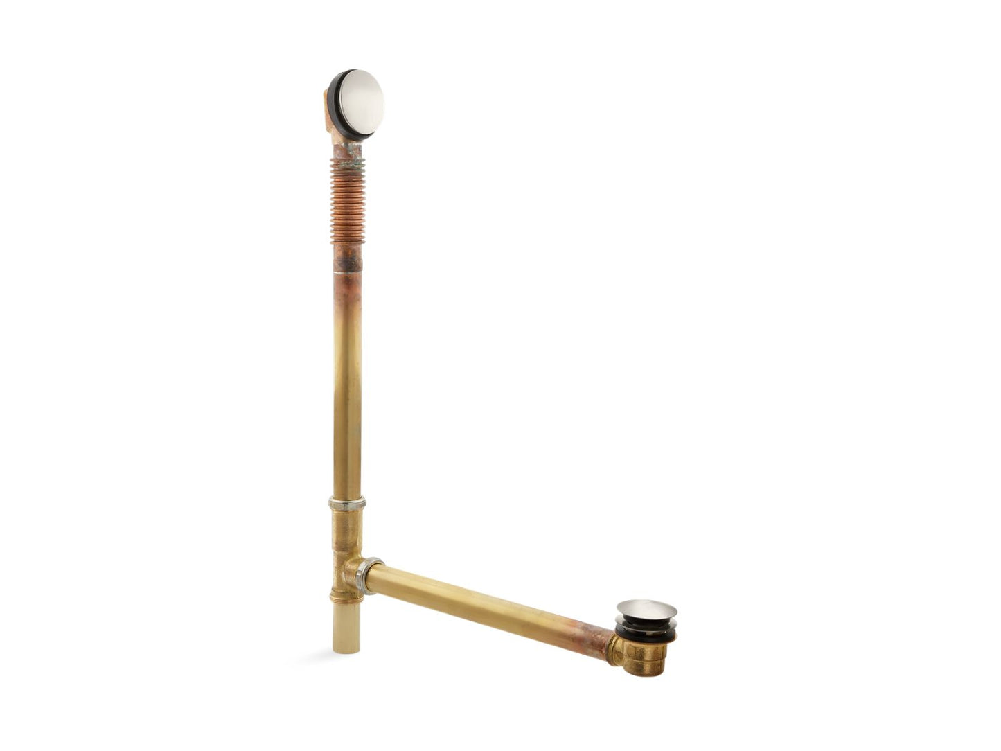 KOHLER K-7265-BN Clearflo Brass Toe Tap Bath Drain In Vibrant Brushed Nickel