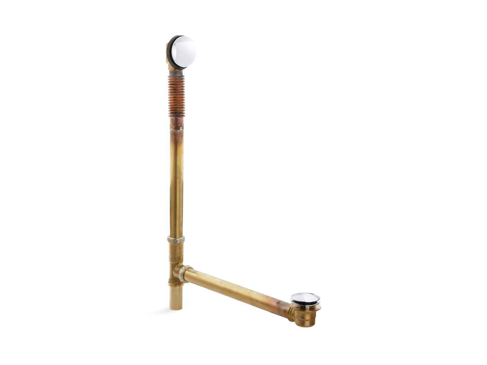 KOHLER K-7265-BL Clearflo Brass Toe Tap Bath Drain - Matte Black