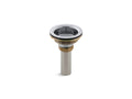 KOHLER K-8804-CP Duostrainer Sink Drain Body With Tailpiece - Polished Chrome