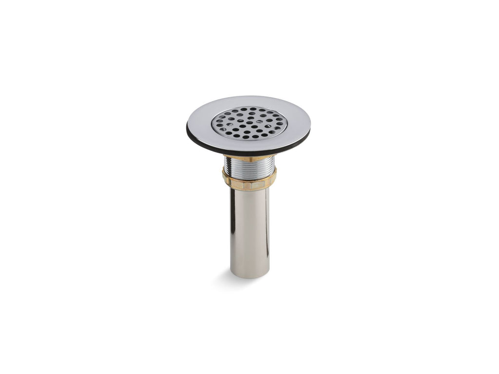 KOHLER K-8807-CP Brass Sink Drain And Strainer With Tailpiece For 3-1/2" To 4" Outlet - Polished Chrome