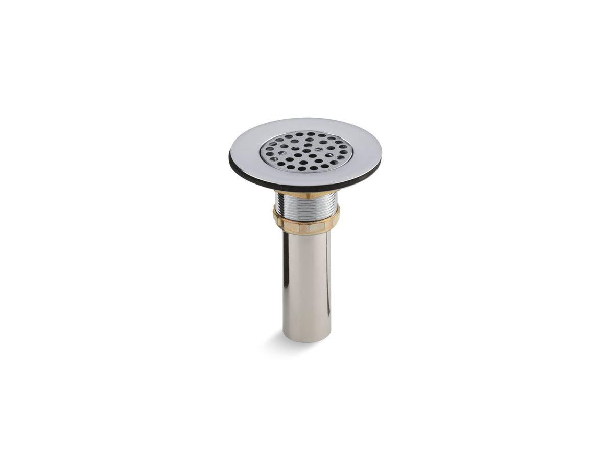KOHLER K-8807-CP Brass Sink Drain And Strainer With Tailpiece For 3-1/2" To 4" Outlet - Polished Chrome