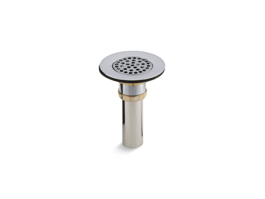 KOHLER K-8807-CP Brass sink drain and strainer with tailpiece for 3-1/2" to 4" outlet - Polished Chrome