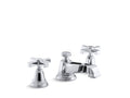 KOHLER K-13132-3A-CP Pinstripe Pure Widespread Bathroom Sink Faucet With Cross Handles, 1.2 Gpm - Polished Chrome