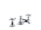 KOHLER K-13132-3A-CP Pinstripe Pure Widespread Bathroom Sink Faucet With Cross Handles, 1.2 Gpm - Polished Chrome