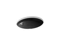 KOHLER K-2874-7 Canvas 19-1/2" Round Undermount Bathroom Sink In Black Black