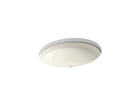 KOHLER K-2874-96 Canvas 19-1/2" Round Undermount Bathroom Sink In Biscuit