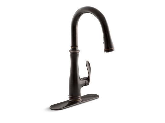 KOHLER K-560-2BZ Bellera Pull-Down Kitchen Sink Faucet With Three-Function Sprayhead In Oil-Rubbed Bronze