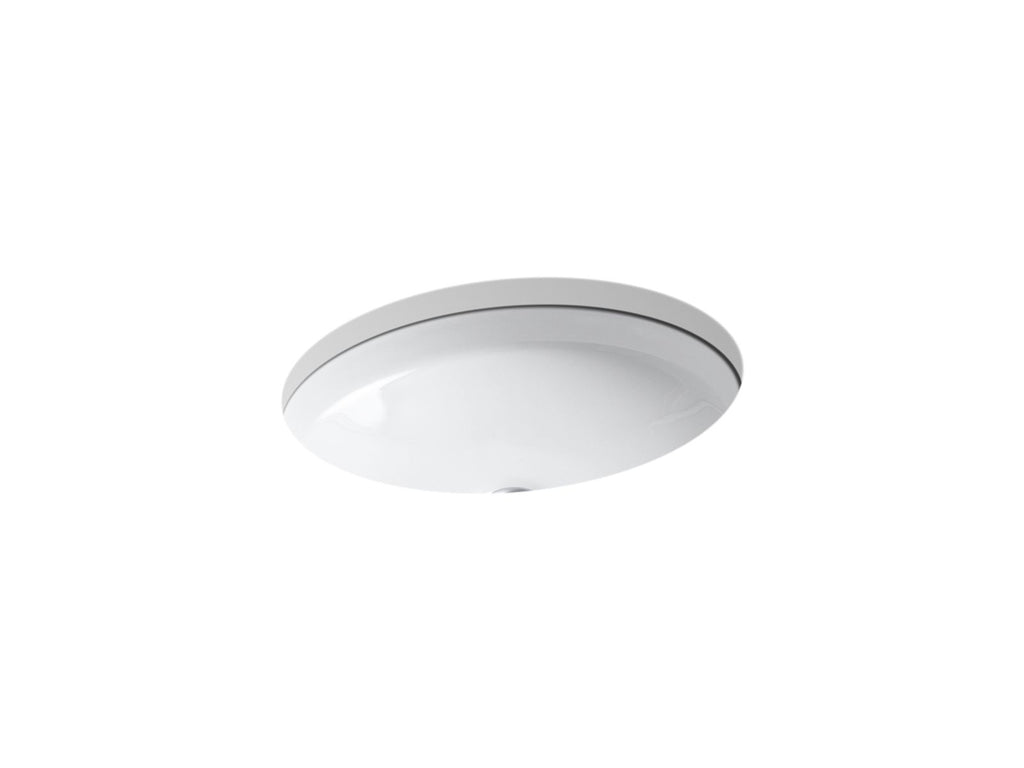 KOHLER K-2874-0 Canvas 19-7/16" Oval Undermount Bathroom Sink - White