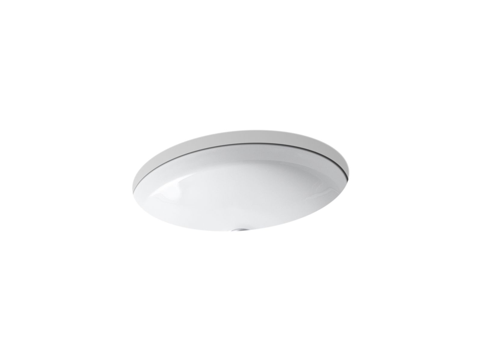 KOHLER K-2874-0 Canvas 19-7/16" Oval Undermount Bathroom Sink - White