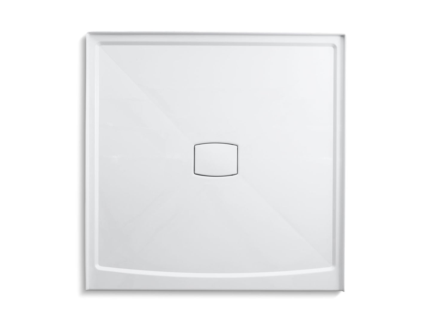 KOHLER K-9395-0 Archer 60" x 60" alcove shower base, center drain - White