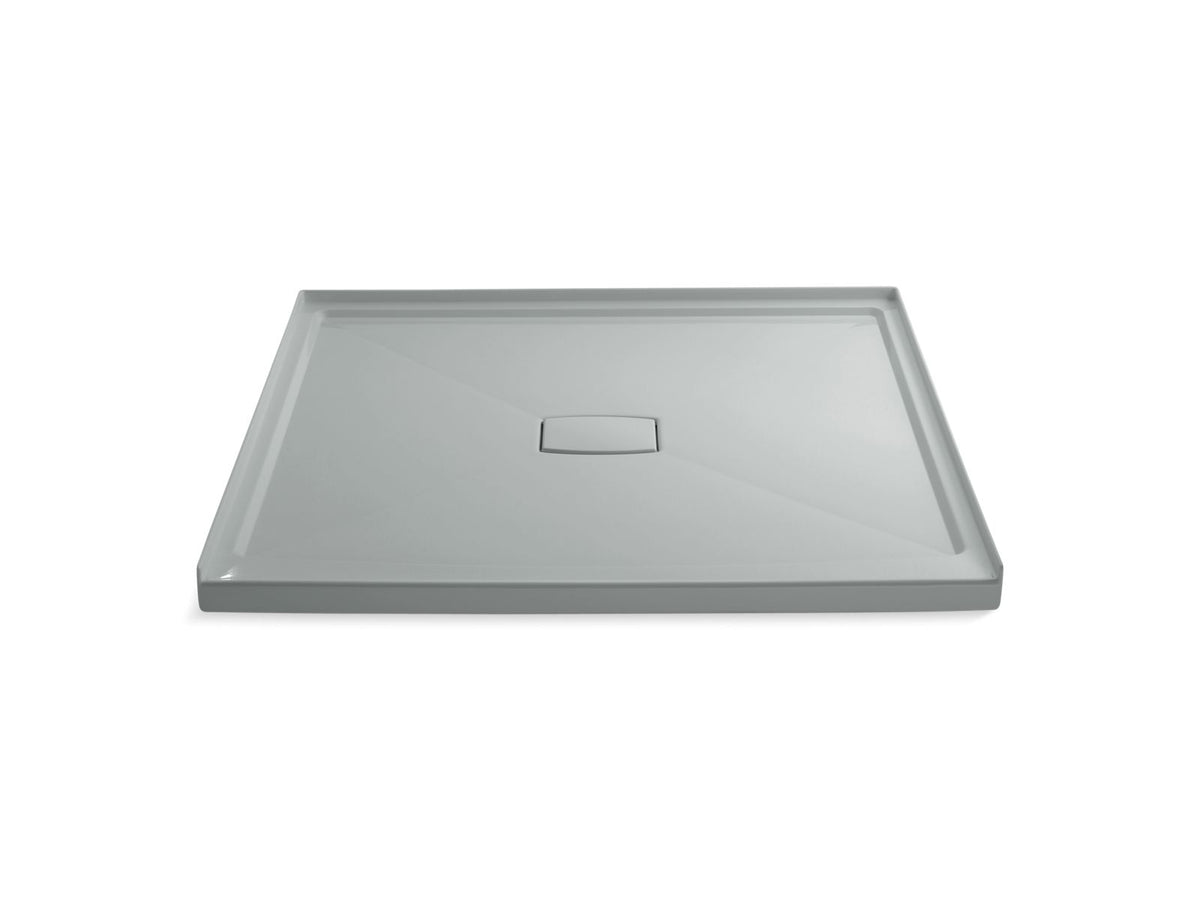 KOHLER K-9395-95 Archer 60" X 60" Alcove Shower Base, Center Drain - Ice Grey