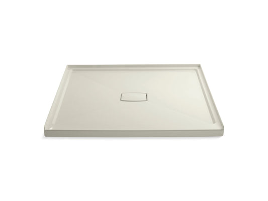 KOHLER K-9395-96 Archer 60" X 60" Alcove Shower Base, Center Drain In Biscuit