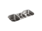 KOHLER K-3166-NA Undertone 41-3/4" Undermount Triple-Bowl Kitchen Sink - Stainless Steel