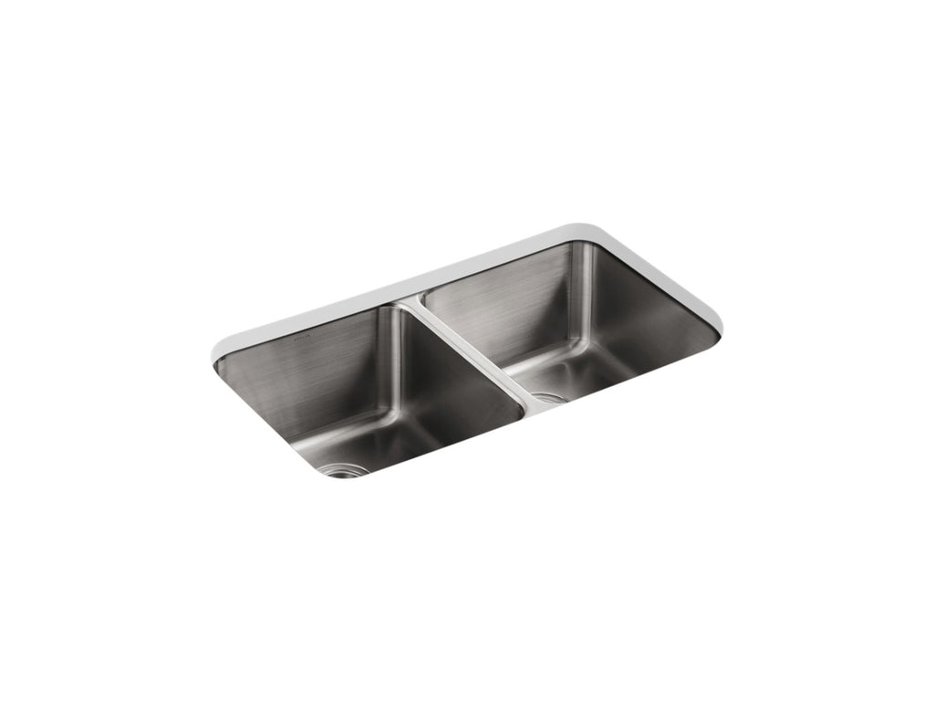 KOHLER K-3171-NA Undertone 31-1/2" Undermount Double-Bowl Kitchen Sink - Stainless Steel