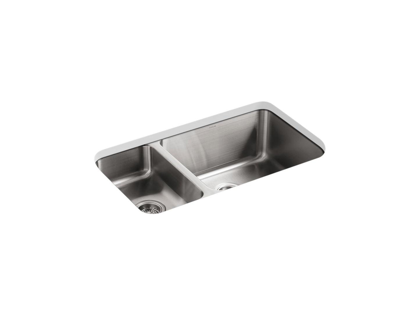 KOHLER K-3174-L-NA Undertone 31-1/2" undermount double-bowl kitchen sink - Stainless Steel