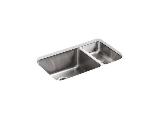 KOHLER K-3174-NA Undertone 31-1/2" Undermount Double-Bowl Kitchen Sink