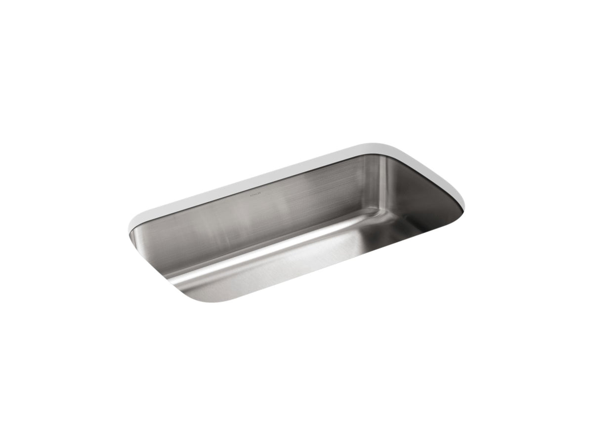 KOHLER K-3183-NA Undertone 31-1/2" Undermount Single-Bowl Kitchen Sink - Stainless Steel