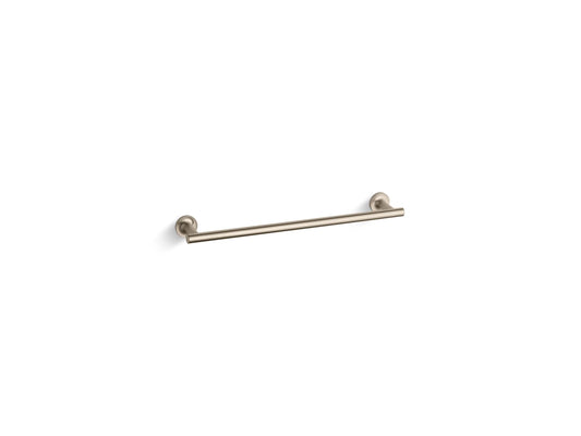 KOHLER K-14435-BV Purist 18" Towel Bar In Vibrant Brushed Bronze