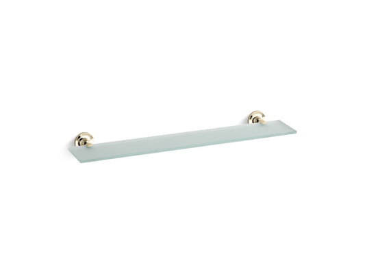 KOHLER K-14440-AF Purist Glass Shelf In Vibrant French Gold