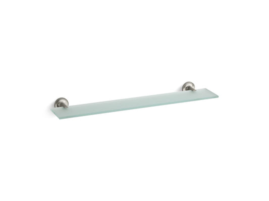 KOHLER K-14440-BN Purist Glass Shelf In Vibrant Brushed Nickel