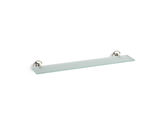 KOHLER K-14440-SN Purist Glass Shelf In Vibrant Polished Nickel