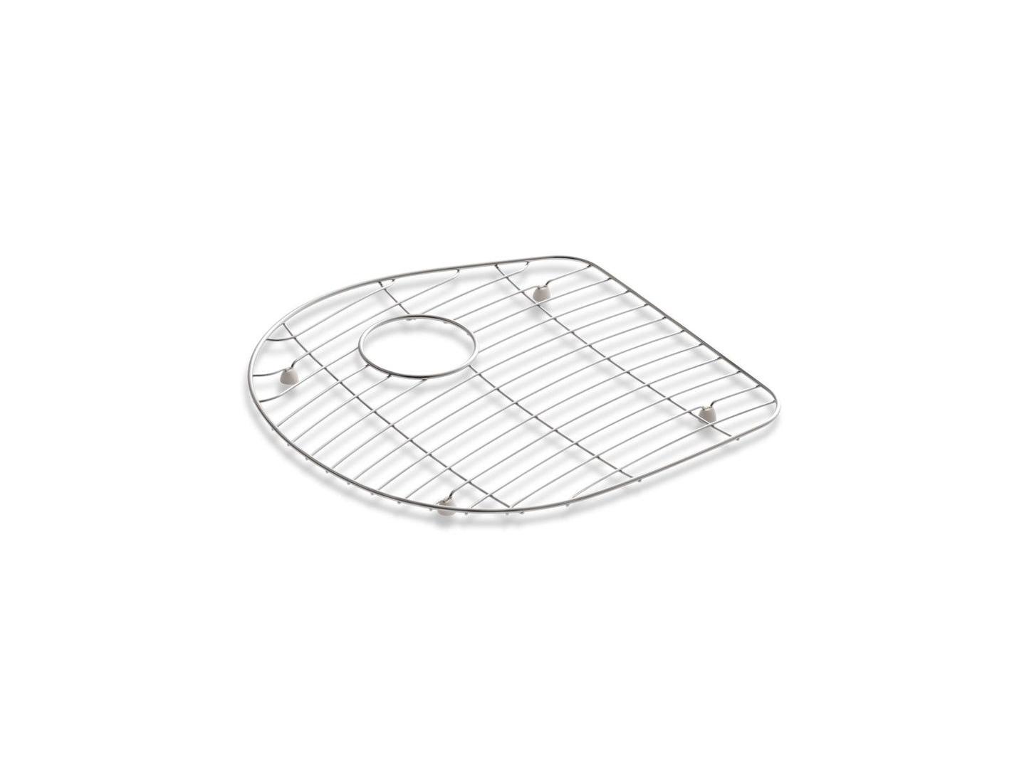 KOHLER K-6070-ST Iron/Tones Stainless Steel Sink Rack, 16-3/8" X 16-5/16" For Left-Hand Bowl Of K-6498 Iron/Tones Smart Divide Kitchen Sink In Stainless Steel