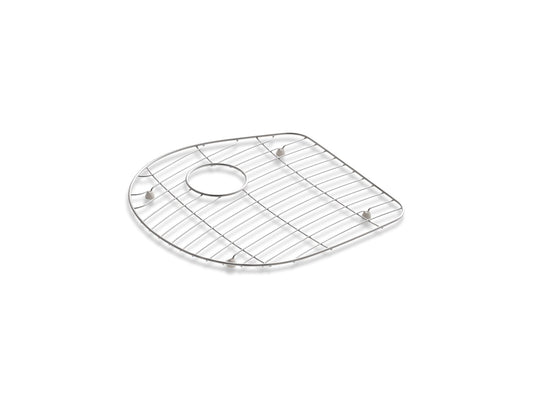 KOHLER K-6070-ST Iron/Tones Stainless steel sink rack, 16-3/8" x 16-5/16" for left-hand bowl of K-6498 Iron/Tones Smart Divide kitchen sink - Stainless Steel