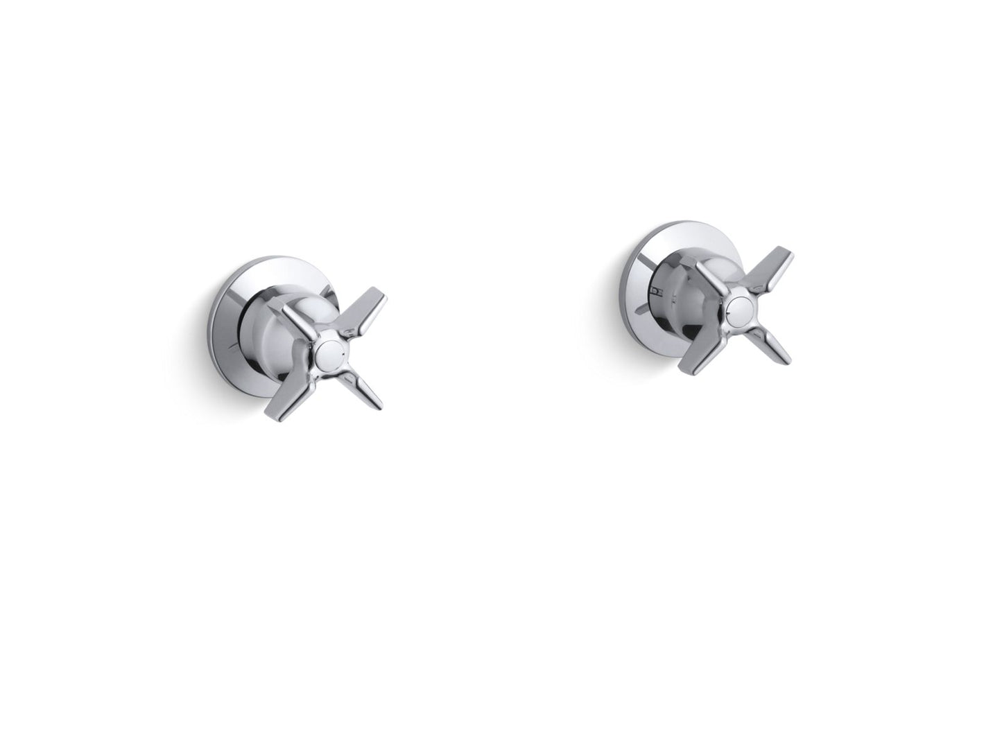 KOHLER K-T7744-3-CP Triton Wall-Mount Valve Trim With Cross Handles, Requires Valve In Polished Chrome