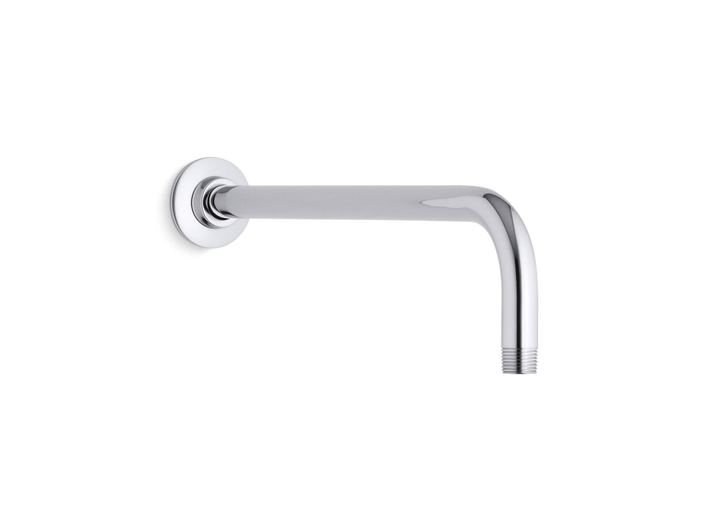 KOHLER K-10124-SN Wall-mount rainhead arm and flange - Vibrant Polished Nickel