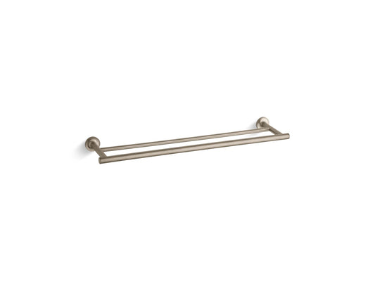 KOHLER K-14375-BV Purist 24" Double Towel Bar In Vibrant Brushed Bronze