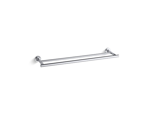 KOHLER K-14375-CP Purist 24" Double Towel Bar In Polished Chrome