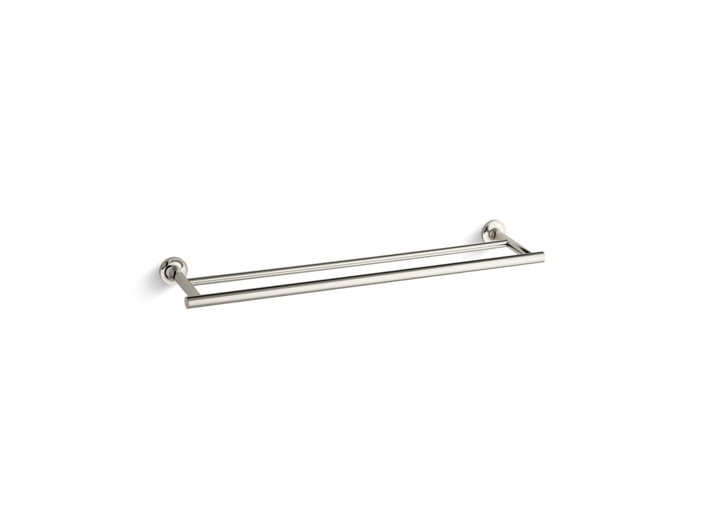 KOHLER K-14375-SN Purist 24" Double Towel Bar In Vibrant Polished Nickel