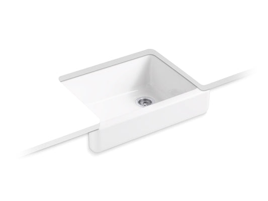 KOHLER K-6486-0 Whitehaven 29-1/2" Undermount Single-Bowl Farmhouse Kitchen Sink In White