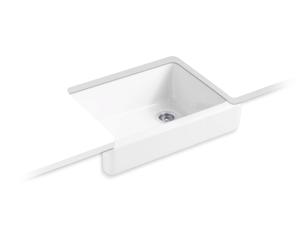 KOHLER K-6486-FF Whitehaven 29-1/2" Undermount Single-Bowl Farmhouse Kitchen Sink - Sea Salt