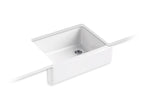 KOHLER K-6487-7 Whitehaven 29-3/4" Undermount Single-Bowl Farmhouse Kitchen Sink - Black Black