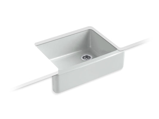 KOHLER K-6487-95 Whitehaven 29-3/4" Undermount Single-Bowl Farmhouse Kitchen Sink In Ice Grey