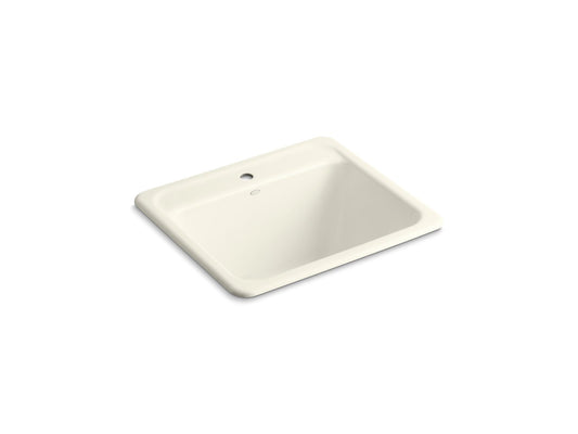 KOHLER K-19017-1-96 Glen Falls 25" Top-/Undermount Single-Bowl Utility Sink In Biscuit