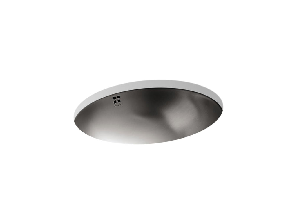 KOHLER K-2609-SU-2MB Bachata 20" Oval Drop-In/Undermount Bathroom Sink - Vibrant Brushed Moderne Brass