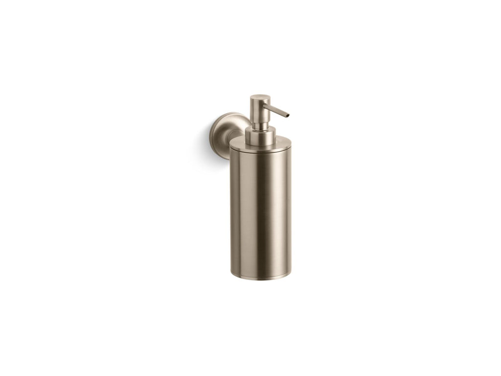 KOHLER K-14380-BV Purist Wall-Mount Soap/Lotion Dispenser - Vibrant Brushed Bronze