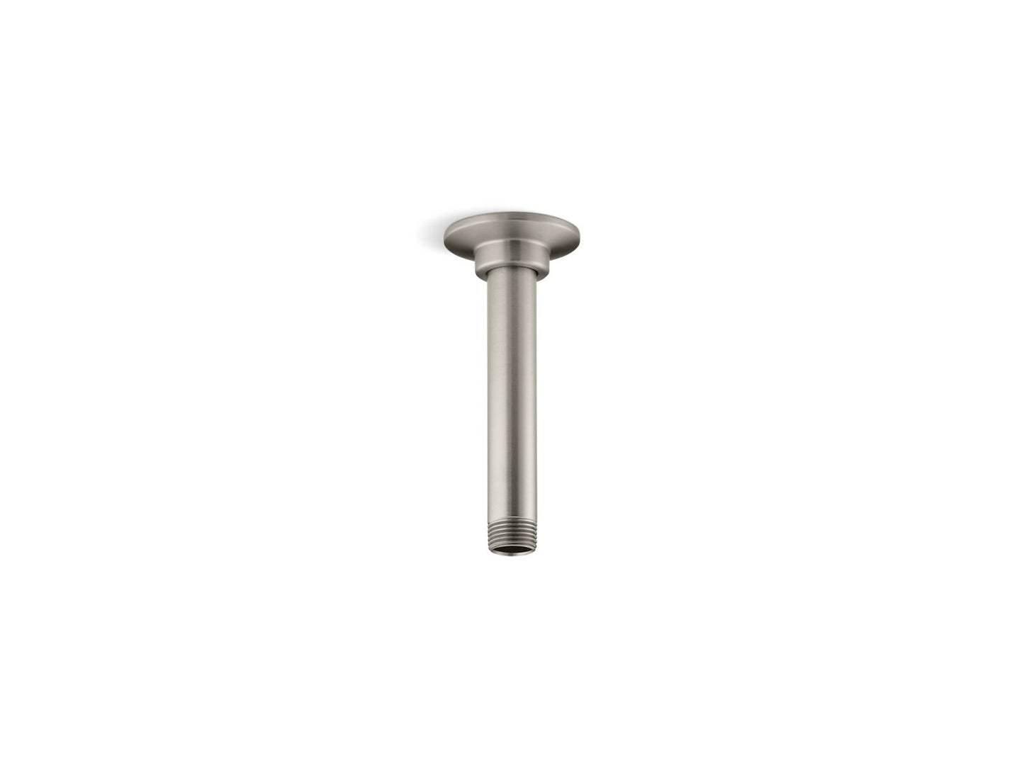 KOHLER K-7394-BN 6" ceiling-mount single-function rainhead arm and flange - Vibrant Brushed Nickel