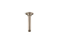 KOHLER K-7394-BV 6" Ceiling-Mount Single-Function Rainhead Arm And Flange - Vibrant Brushed Bronze