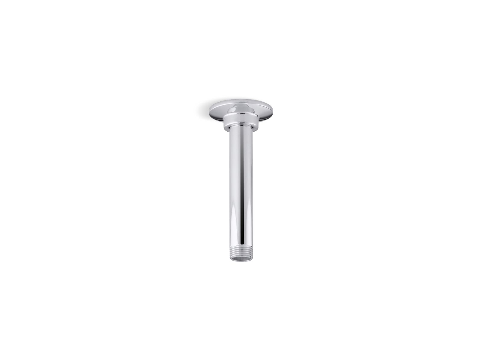 KOHLER K-7394-SN 6" Ceiling-Mount Single-Function Rainhead Arm And Flange - Vibrant Polished Nickel