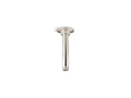 KOHLER K-7394-SN 6" Ceiling-Mount Single-Function Rainhead Arm And Flange - Vibrant Polished Nickel