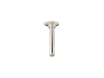 KOHLER K-7394-SN 6" ceiling-mount single-function rainhead arm and flange - Vibrant Polished Nickel