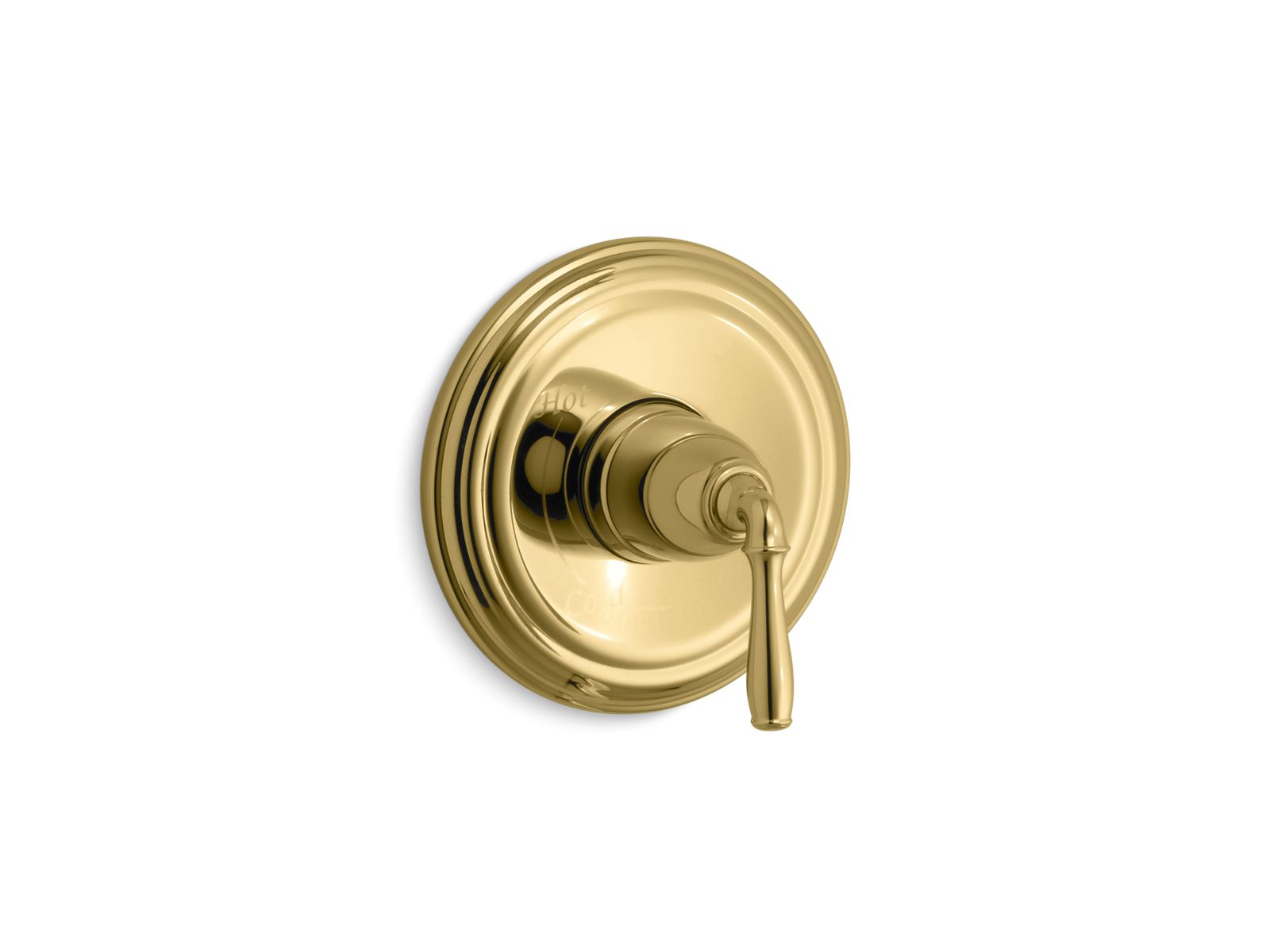 KOHLER K-TS397-4-PB Devonshire Rite-Temp Valve Trim In Vibrant Polished Brass