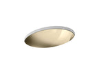 KOHLER K-2602-SBV Rhythm 23-1/4" Oval Undermount Bathroom Sink, No Overflow - Satin Bronze
