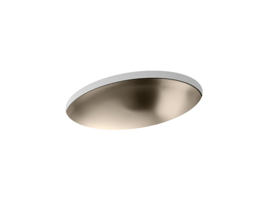 KOHLER K-2602-SBV Rhythm 23-1/4" Oval Undermount Bathroom Sink, No Overflow In Satin Bronze