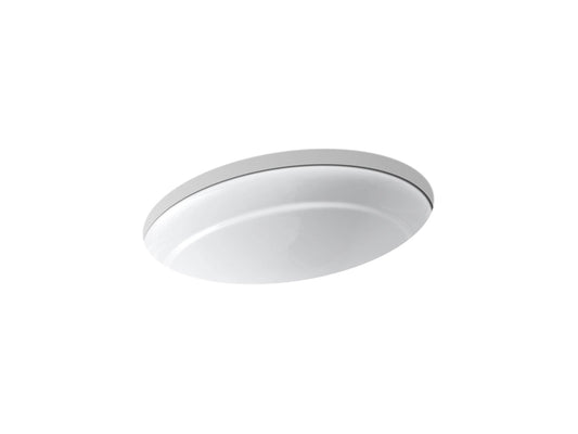 KOHLER K-2824-0 Serif 20-3/4" Oval Undermount Bathroom Sink, No Overflow In White